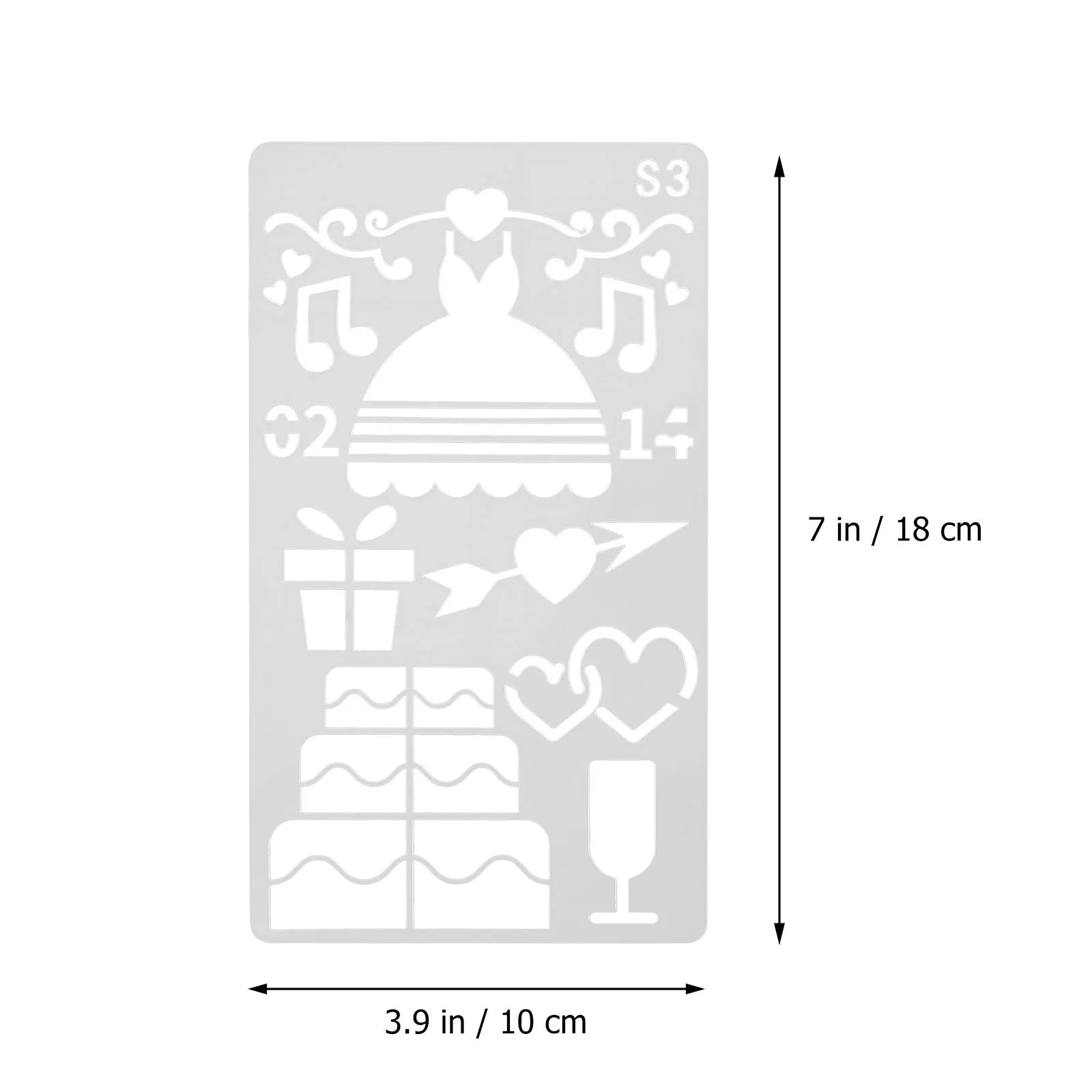12 Pcs DIY Painting Templates Heart Stencil for Canvas Stencils Artistic Hollow Pet Drawing