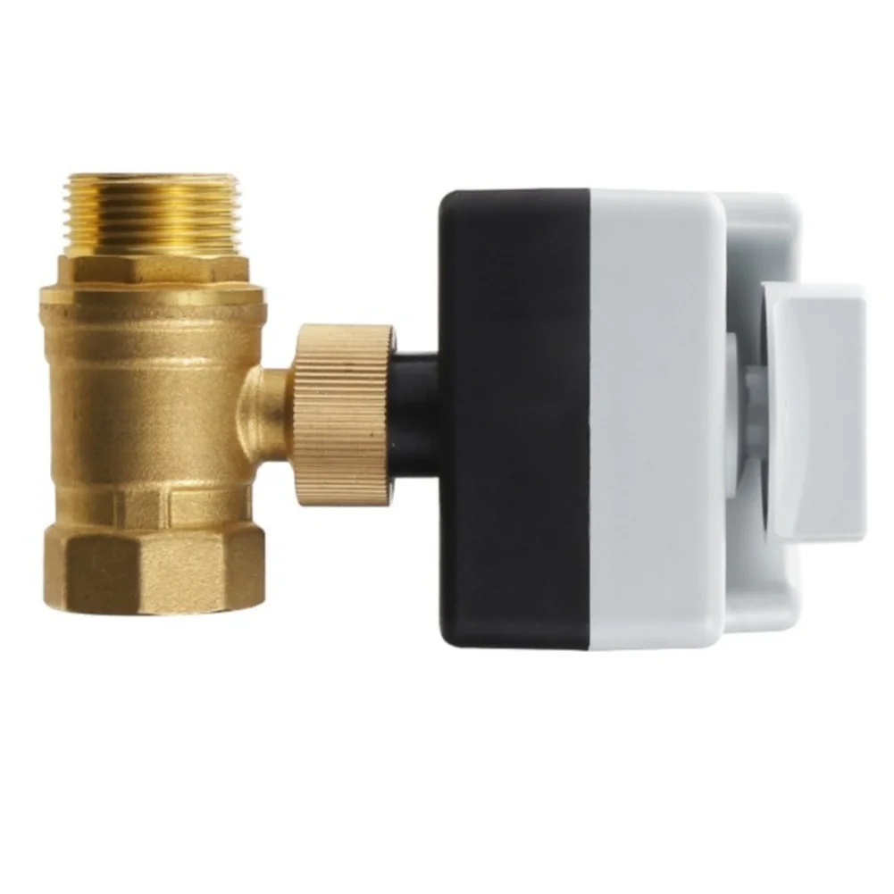 Motorized Ball Valve for Fluid Control Brass Body AC220V DC12V 3-Wire Electric Actuator Manual Override IP67 Certified