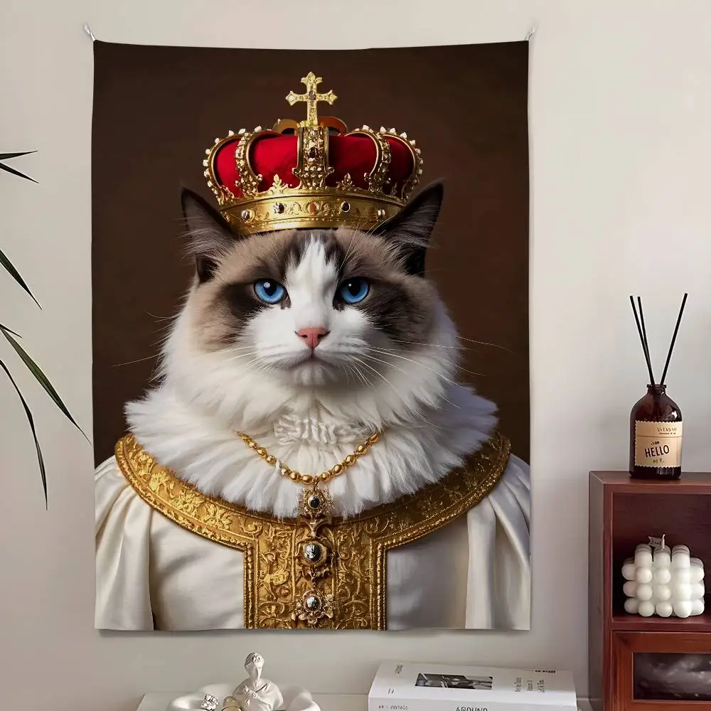 

Ragdoll Funny Retro Tapestry Bedroom Living Home Decor Bar Outdoor Festival Wall Hanging Decoration Background Art Banner