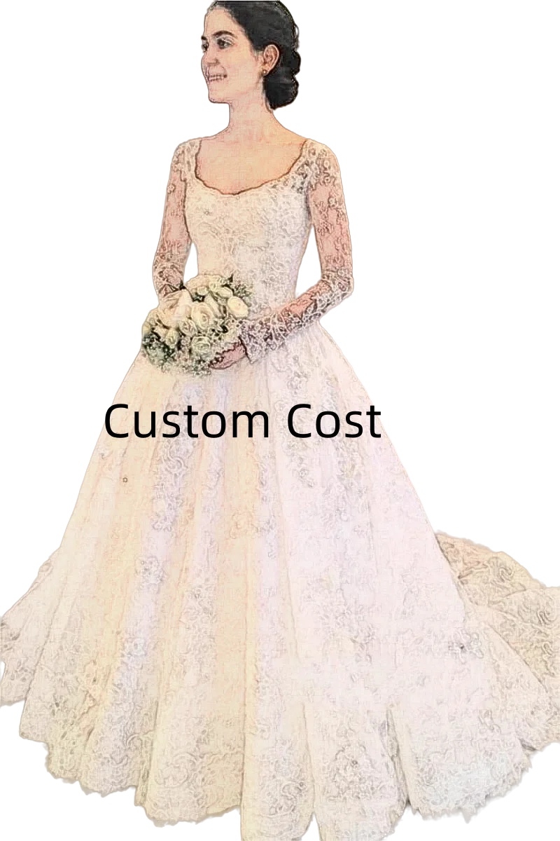 

Square Collar Wedding Dresses 2024 Sexy Neck Vestidos De Novia Appliques Vestido De Noiva Full Lace Robe De Mariée