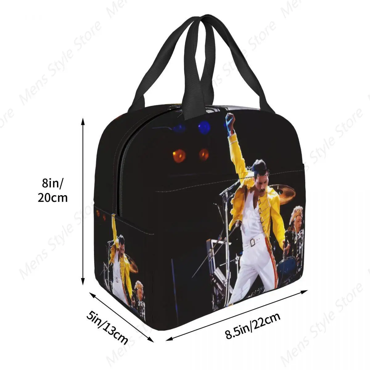 Freddie Mercury Lunch Box for Women Portable Cooler Thermal Food Insulated Rock Queen Lunch Bag Kids School Children Tote Bags