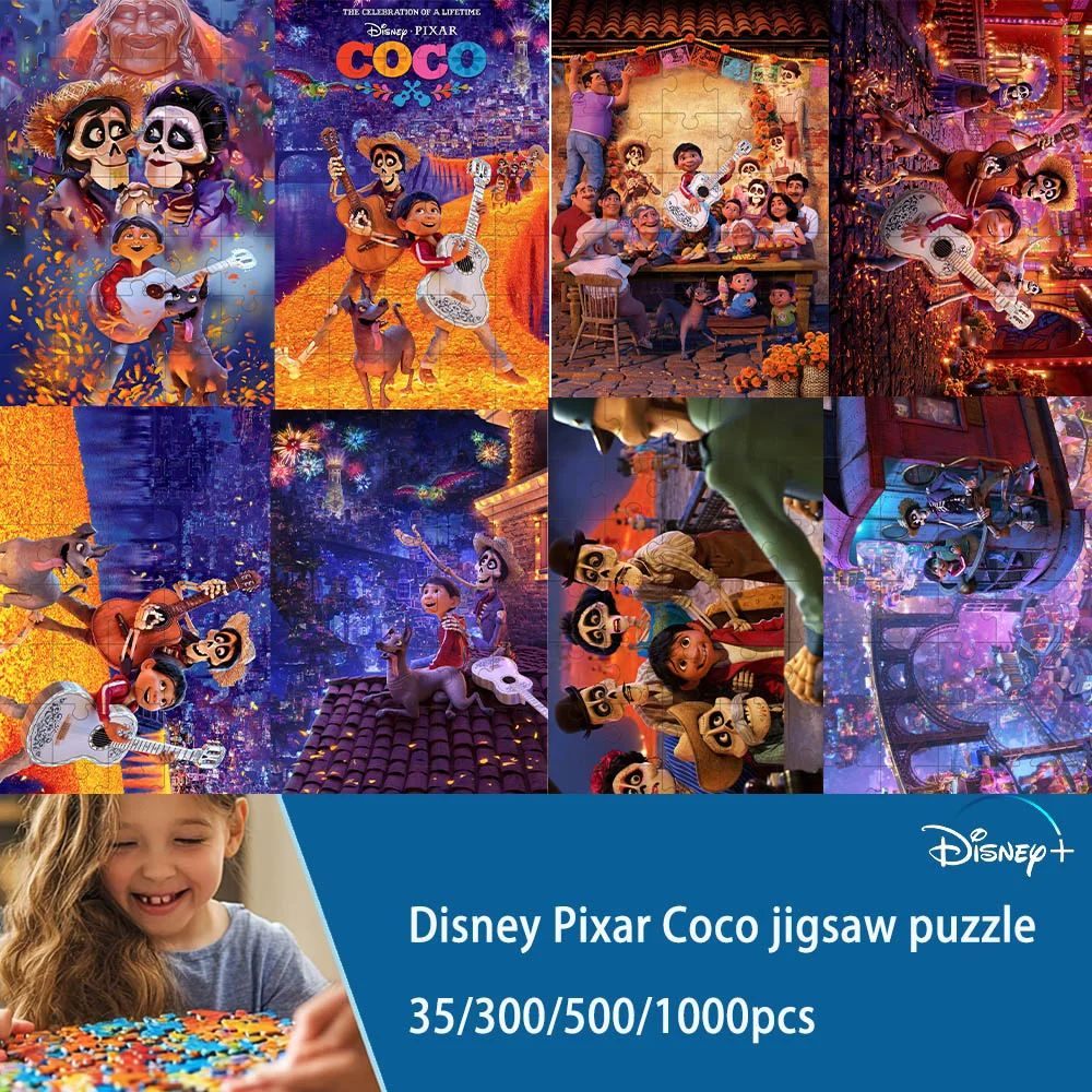 

Disney Pixar Coco jigsaw puzzle 35/300/500/1000pcs Wooden One Piece Puzzles for Adults Children Educational Toys Gifts