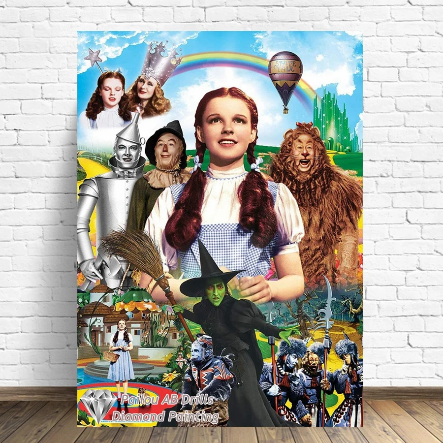 Disney AB Diamond Painting Wizard of Oz Full Square Mosaic Cross Stitch Kits Rhinestone Picture Embroidery Home Decoration Gift