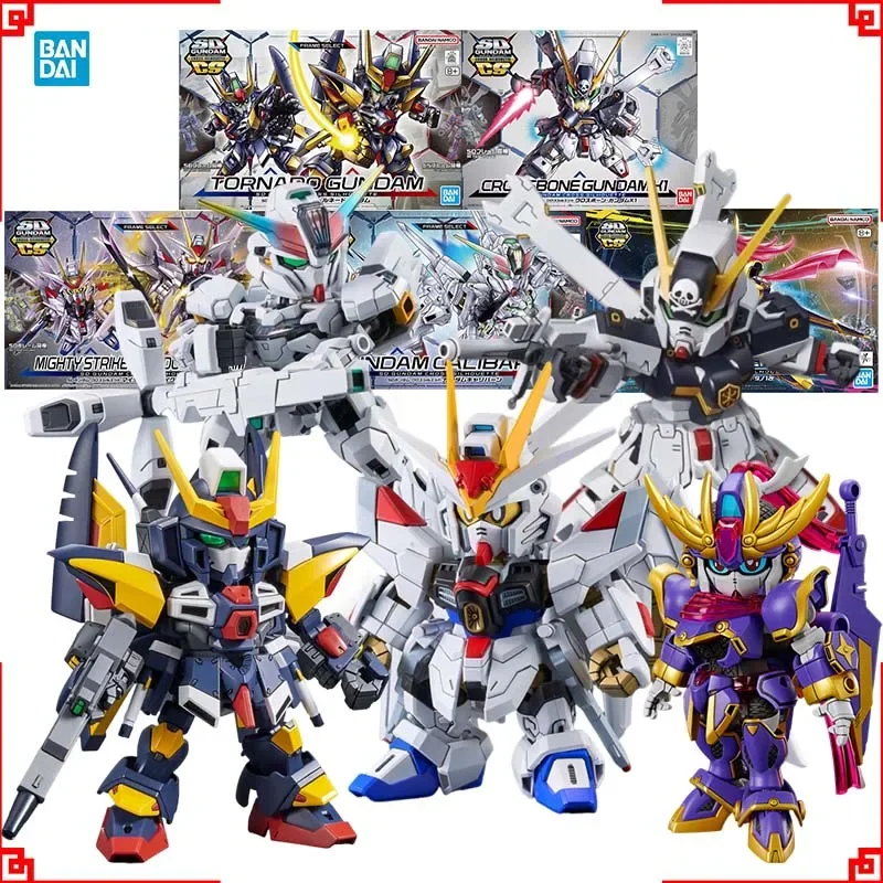 Kit de modélisme Bandai Gundam SDCS Mighty Strike Freedom Calibarn F-Kunoichi Kai Tornado Crossbone, figurine d'action Gunpla, figurines d'anime