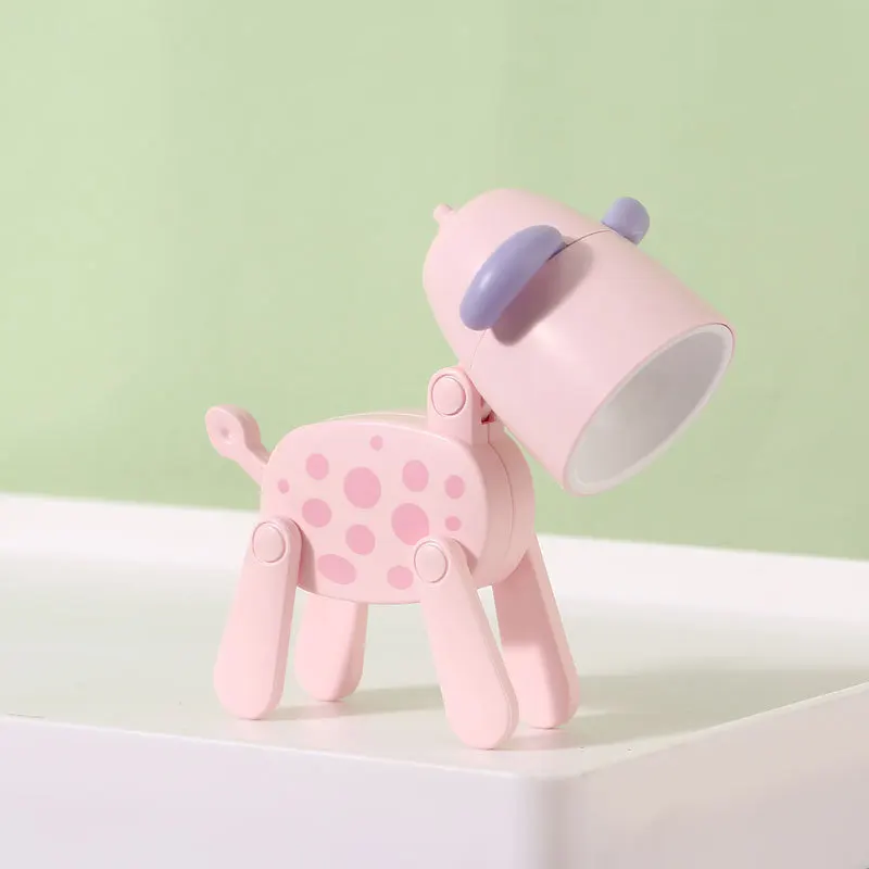 Cute Deer Mini Led Night Light Adjustable Joint Desk Lamp Warm Light Cartoon Animal Table Lamp For Kids Bedroom Decor Gift