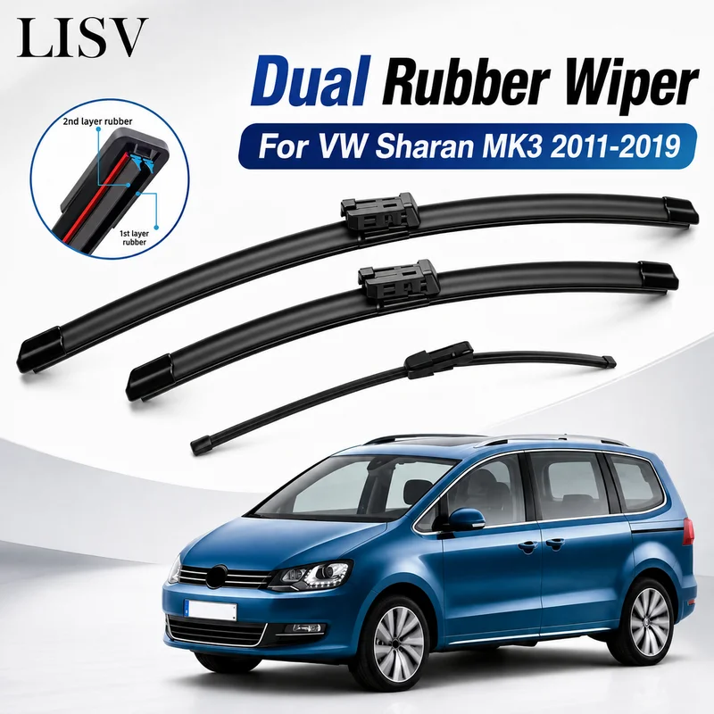 For VW Sharan MK3 2011-2019 2012 2013 Front Rear Wiper Blades Windshield Windscreen Window 28
