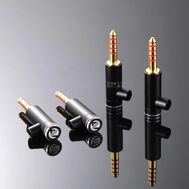 AVSSZ 3.5mm Stereo Headset Right Angle Jack/Plug Connector 3 Pole L-shaped DIY Audio Welding Plug Jack 4.4 5-core Balanced Plug