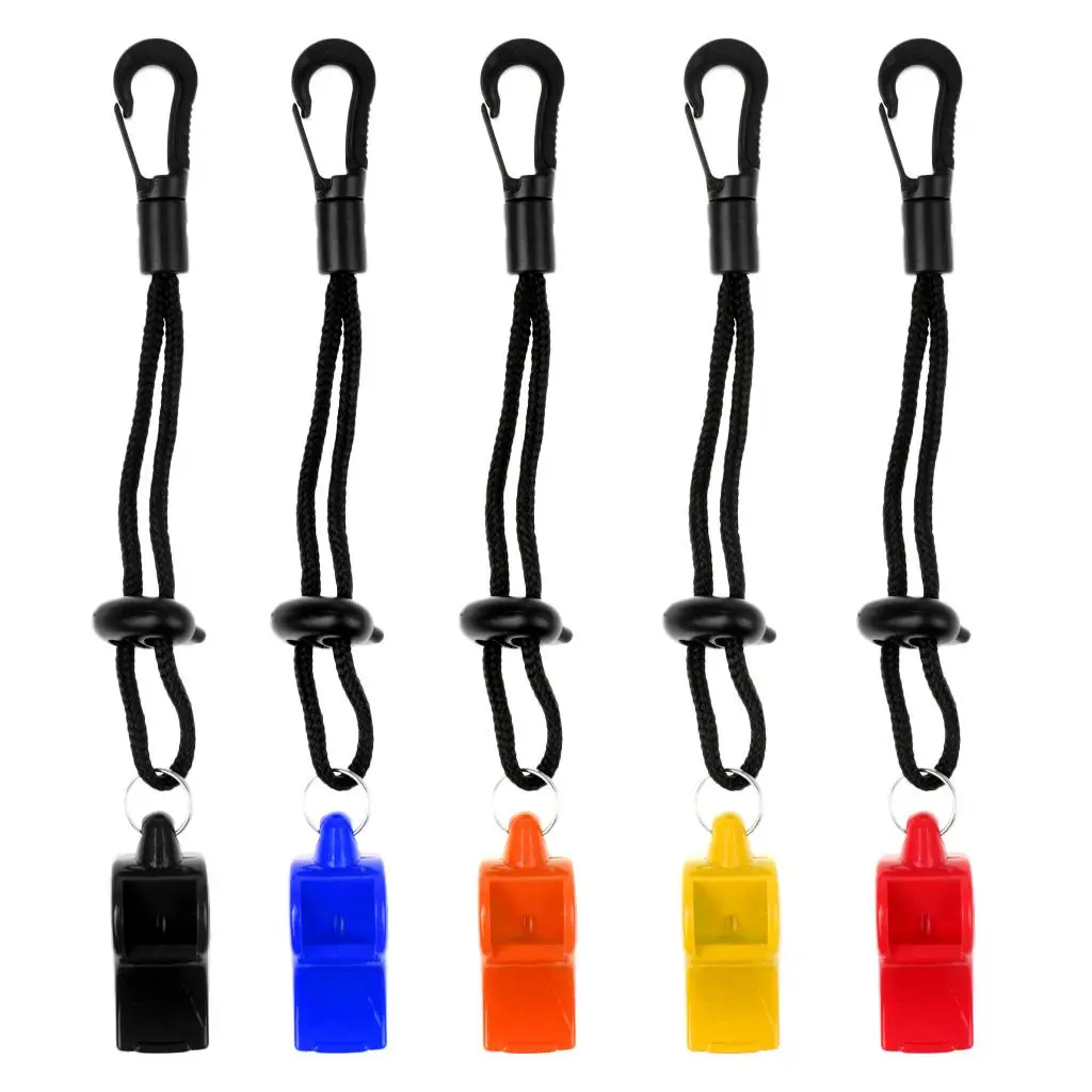 Safety Whistle Lightweight Nylon Emergency Signaling Device with Clip for Outdoor Camping Kayak Boat Canoe Jet Ski