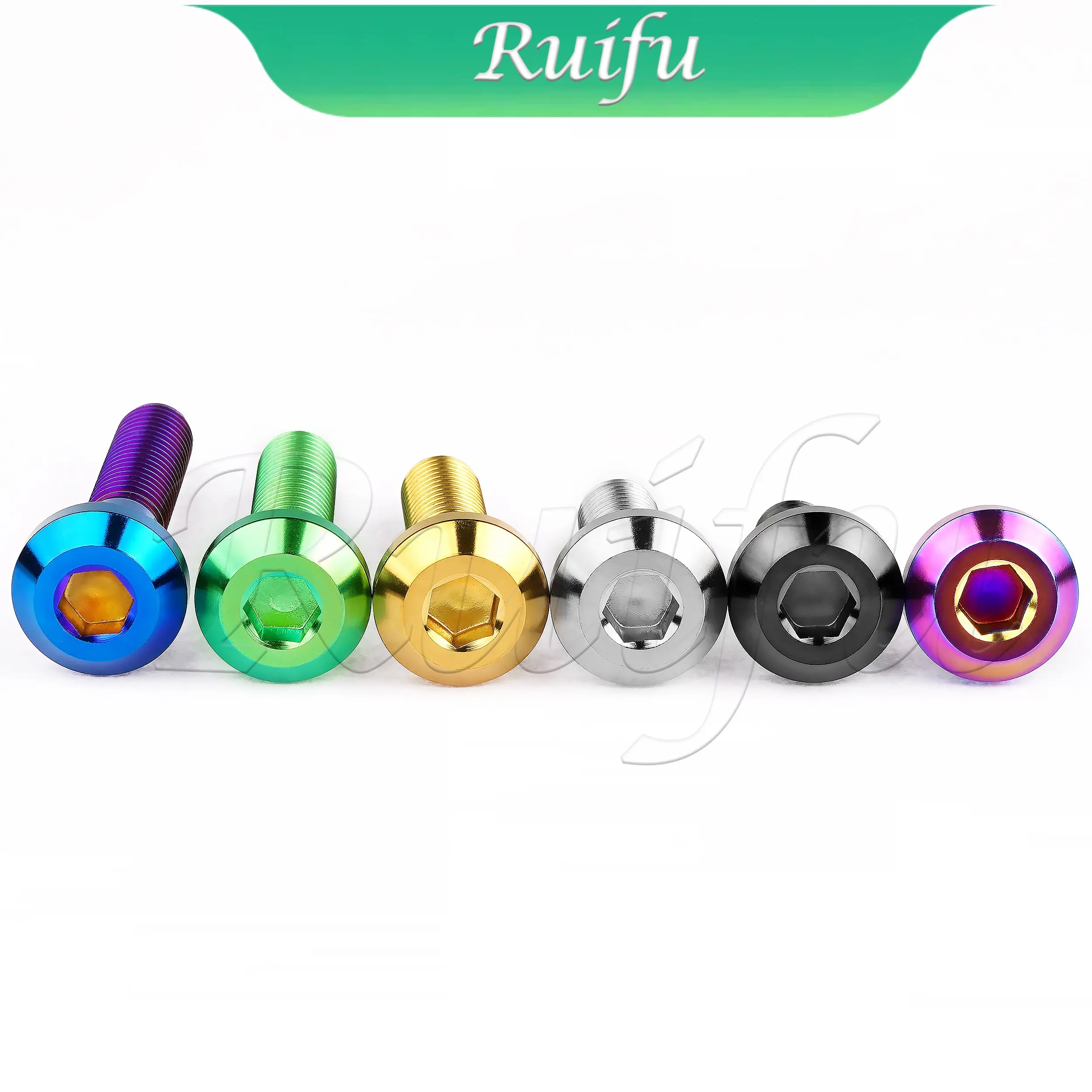 Ruifu  Titanium Bolt  M6 M8x12/15/ 20/ 25/ 30 /35/ 40mm   Umbrella Hexagon  Allen Key Head Screw for Bicycle Motorcycle
