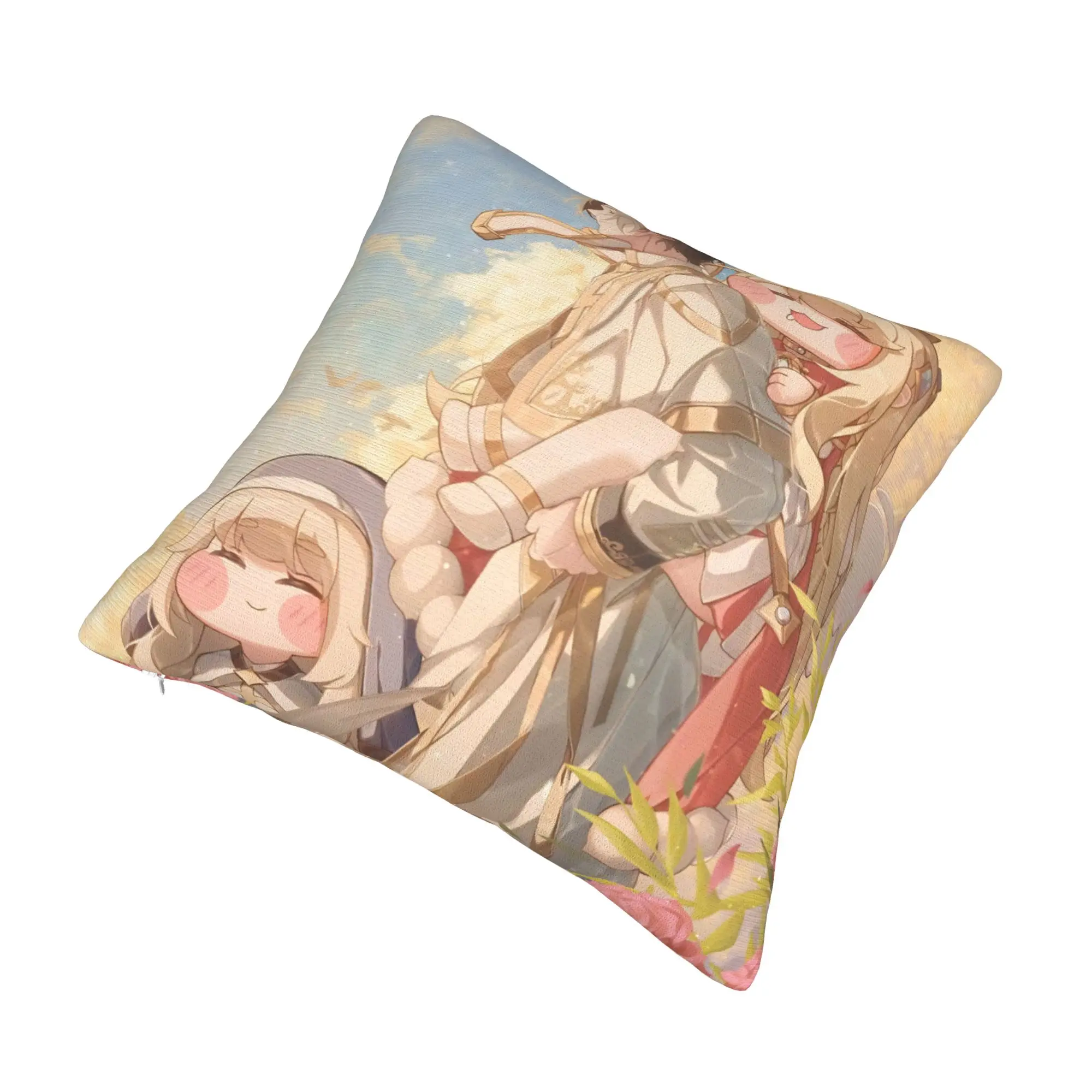 Decorative Pillow Covers Trickcal C-Chibi Go Games Merchandise Home  Pillow Case Cover Zipper Multi-Size