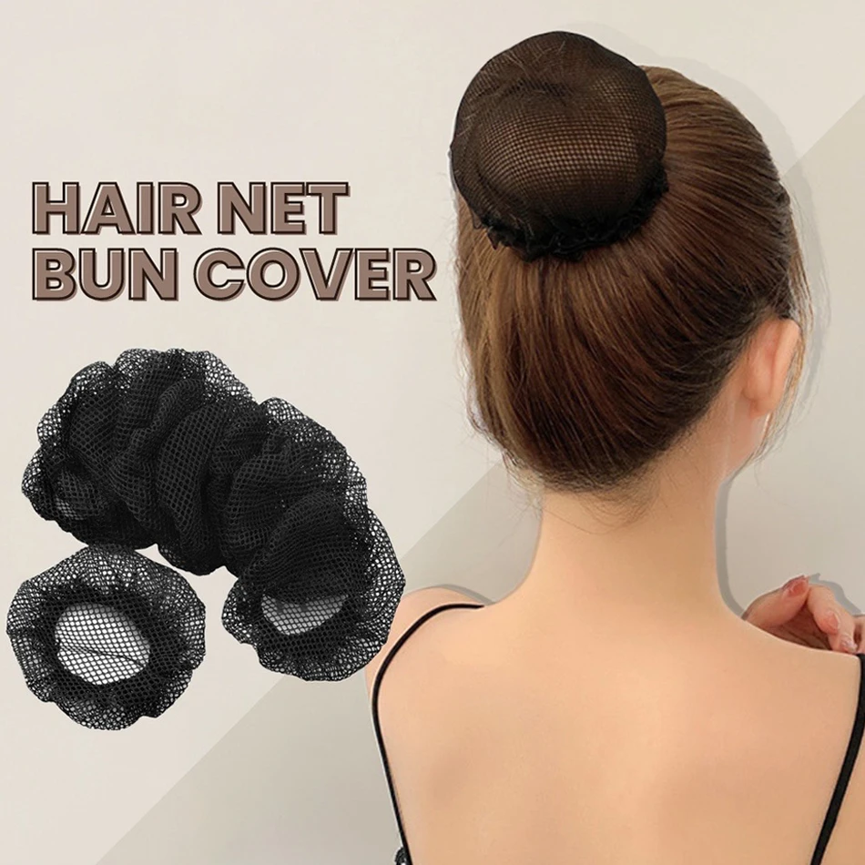 Invisible Bun Cover Hair Net Ballet Dance Skating Stretchable Hairnet S/M/L Bun Snood Girl Hair Net Bridal Headwear Accessories