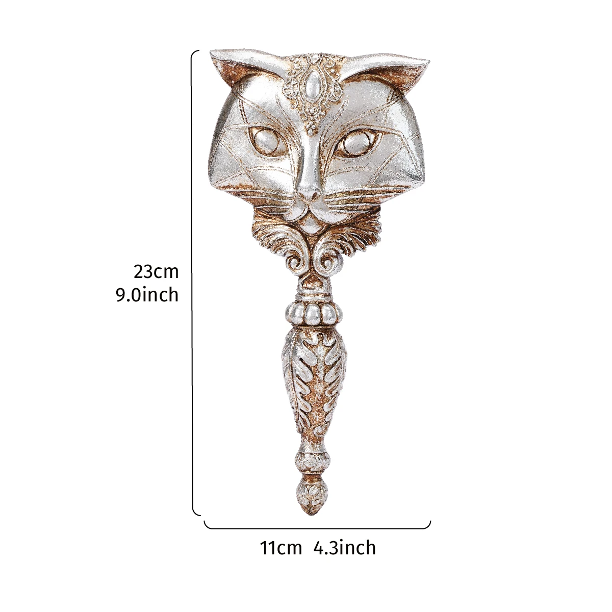 Miroir décoratif en forme de renard en résine, miroir de maquillage, miroir de beauté, 1 pièce