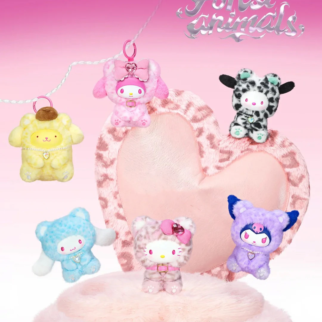 

New Sanrio Characters Forest Animals Series Vinyl Plush Blind Box Hello Kitty Melody Kuromi Cinnamoroll Pendant Dolls Girl Gift