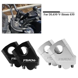 For SUZUKI DL650 V-Strom 650 DL 650 VStrom 650 VStrom650 Motorcycle Handlebar Riser Bar Mount Handle Clamp Silver Black