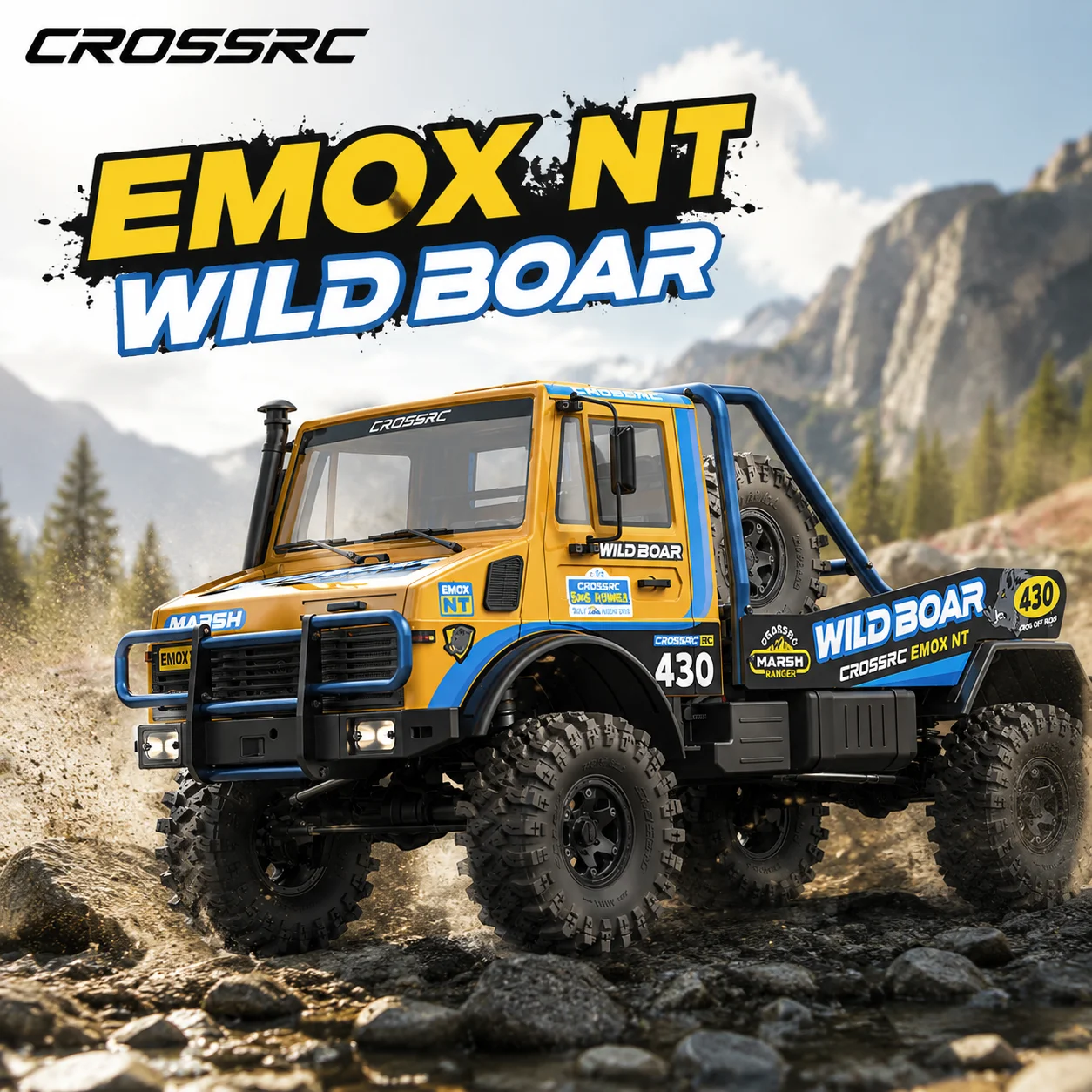 CROSSRC New 1/8 EMOX NT WILDBOAR Remote Control Car Brushless Four-Wheel Drive Pull Cross-Country Climbing RC Car Model Toy