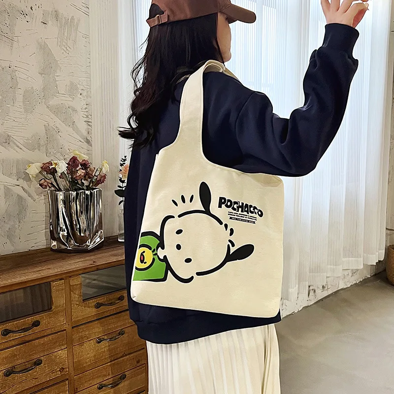 Custom  2023 New Japan and South Korea Cute Student Shoulder Bag Schoolbag Ins Artistic Retro Large Capacity Vest Canvas Bag for