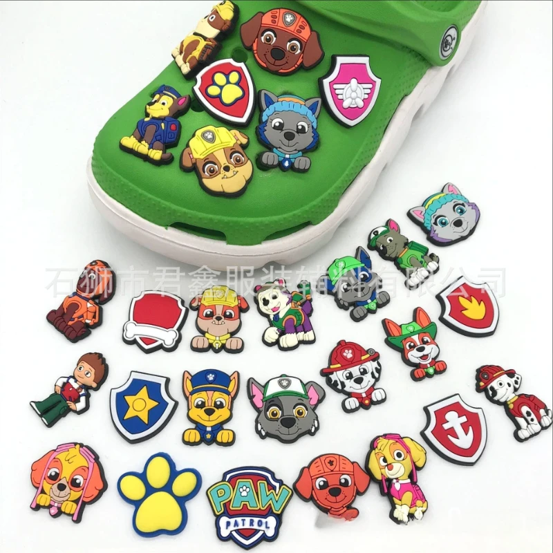 New PAW Patrol Anime Sandals Accessories Shoes Buckle Decorations Cartoon PVC Souvenir Crocs Charms Boy and Girl Birthday Gifts