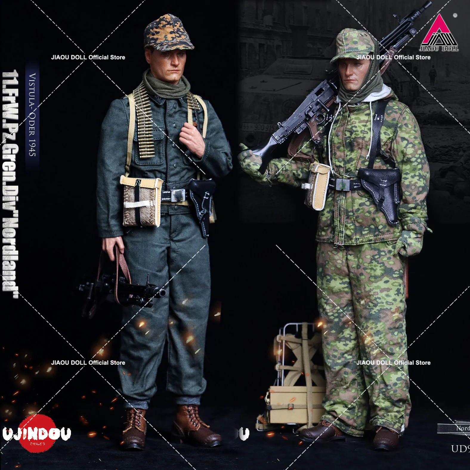 

2025 Q3 UJINDOU UD9051 1/6 Scale WWII German Soldier Full Set 12'' Militray Male Action Figure Model for Collectible Toy