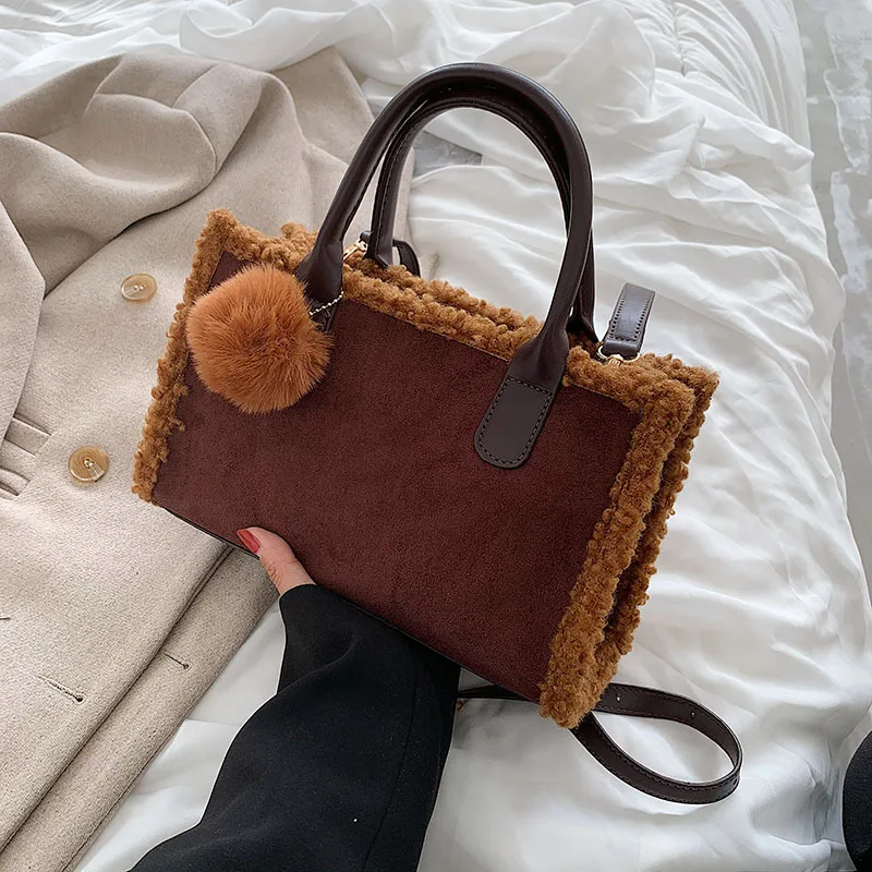 Frosted Bag Women Autumn Winter New Large Capacity Women Bags Vintage Popular Women Single Shoulder Bag Messenger Handbag