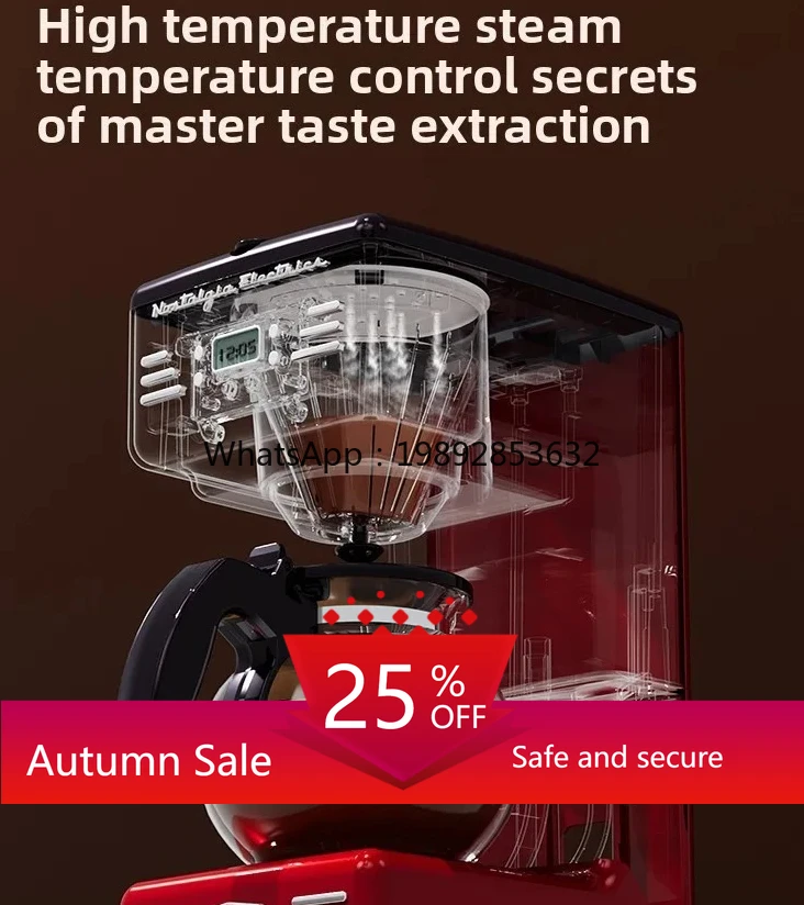 

ZZ Coffee Machine Household Fully Automatic retro Office Concentrated Drip Filter Extraction Machine