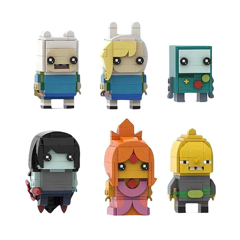 Serie de Anime expedición muñeca de dibujos animados bloques de construcción MOC tiempo cabeza cuadrada figuras ensamblaje modelo rompecabezas niños juguete regalo de cumpleaños