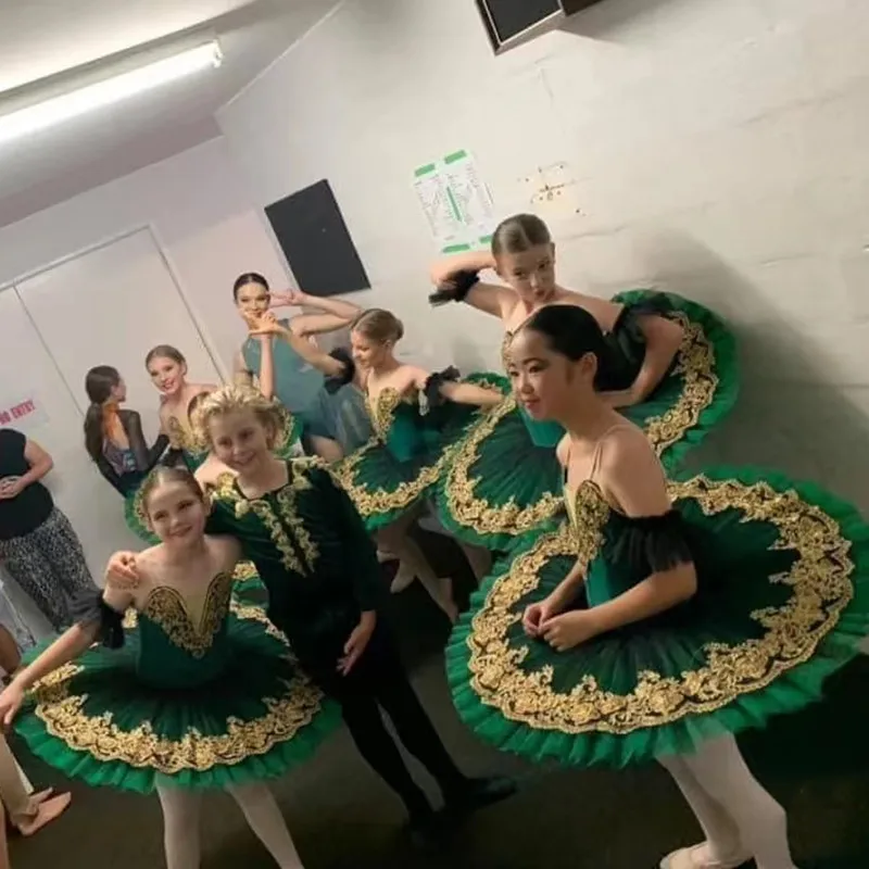 Ballet Tutu Professional Children Eskirada Ballet Dress Girls Kids Belly Dance Clothing Stage Performance Costume With Hoop