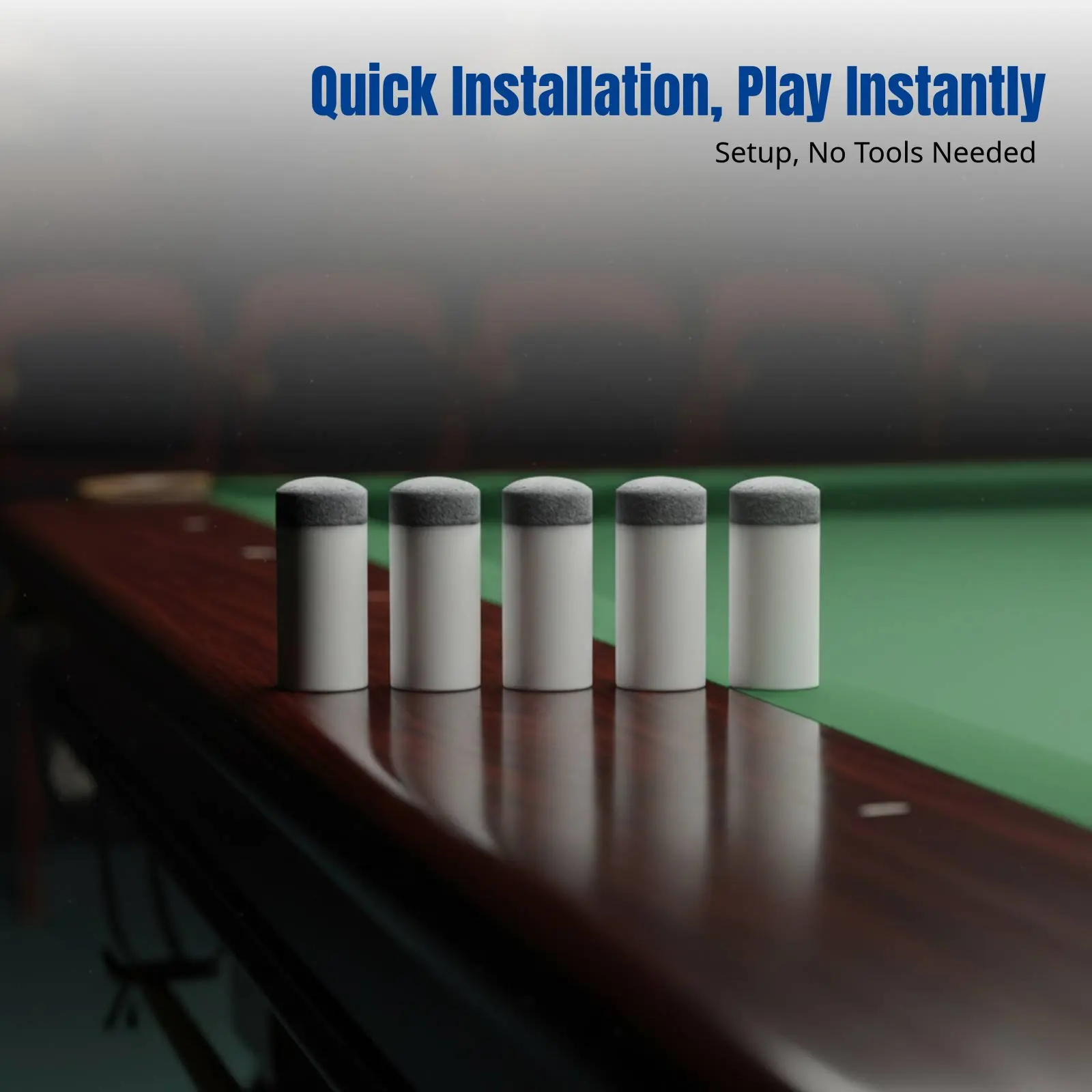 Thickened Durable Billiard Cue Tip Set, Integrated Small Head, Universal Pool Cue Pad, Easy Installation, Portable Case