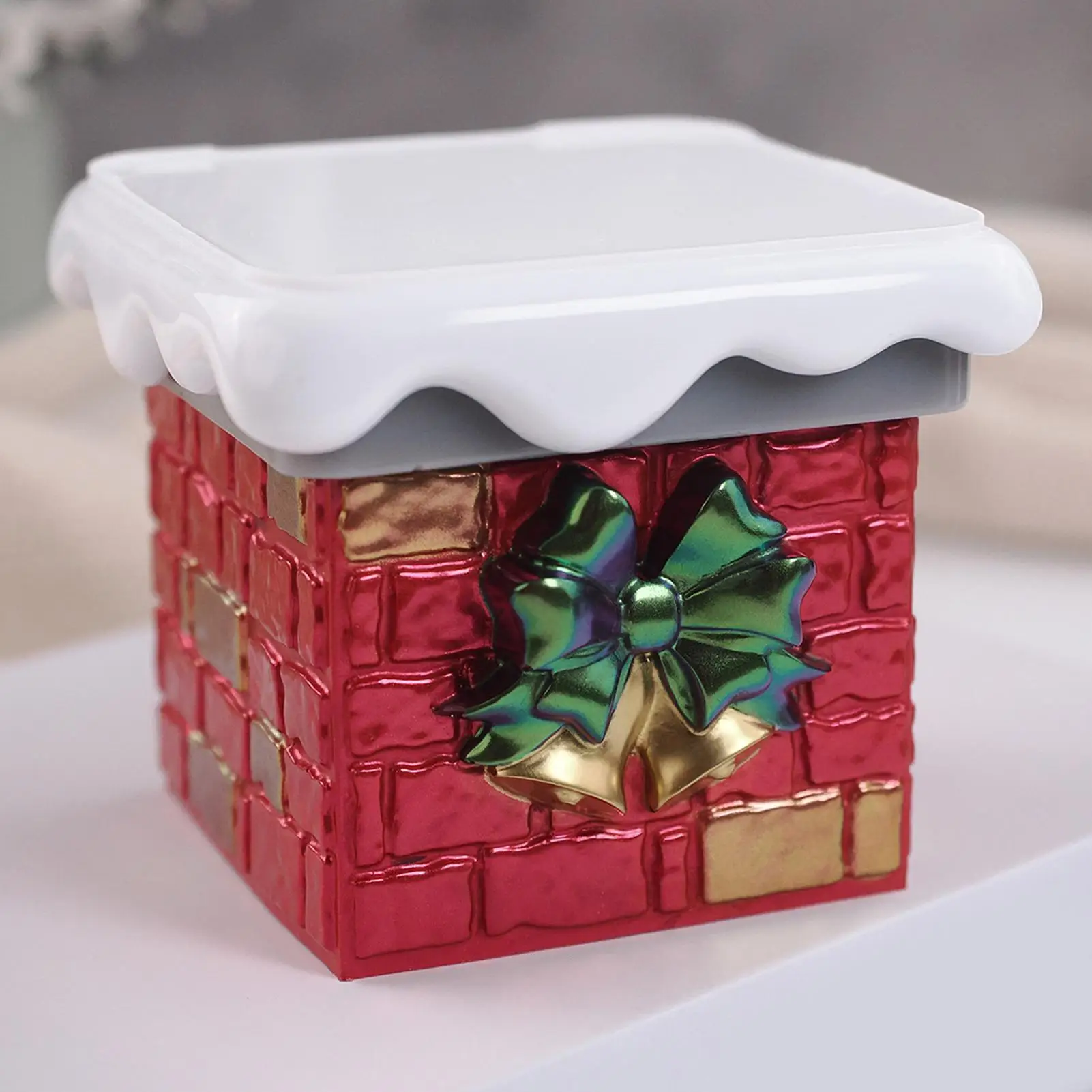 Moldes de silicona para Navidad, chimenea navideña, molde de fundición de silicona, resistente al calor, fácil liberación, para hacer proyectos artísticos