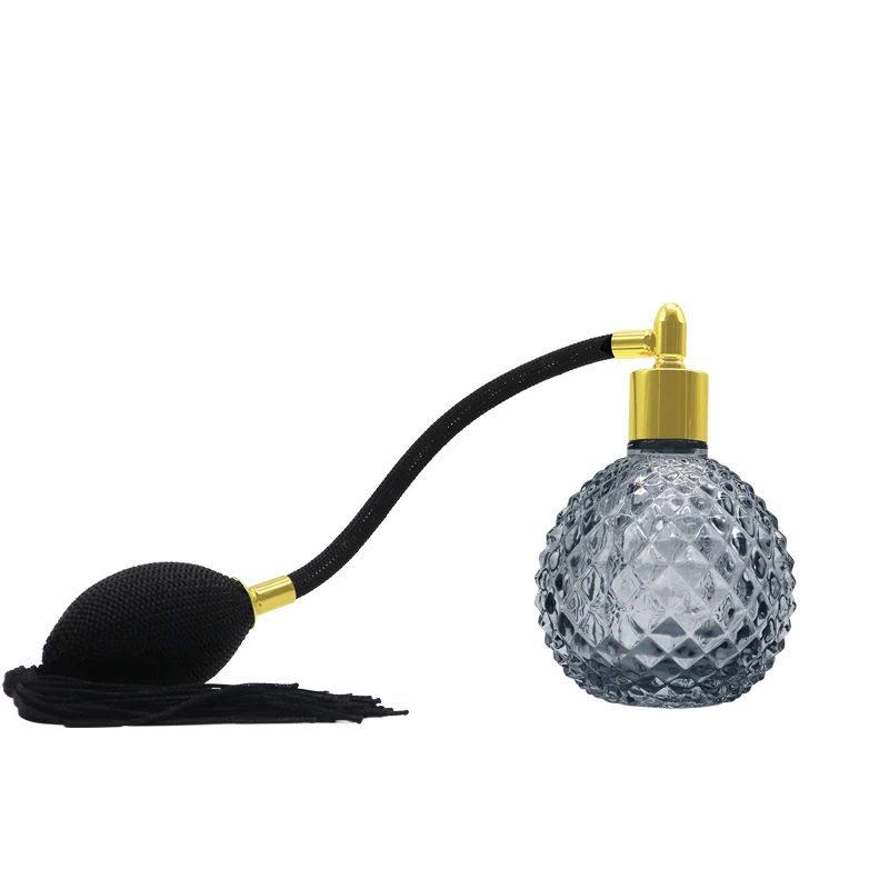 

100ml Crystal Art Vintage Style Empty Refillable Perfume Atomizer Long Tassel Spray Bitter Bottle With Air Bag Bar Tool Barware