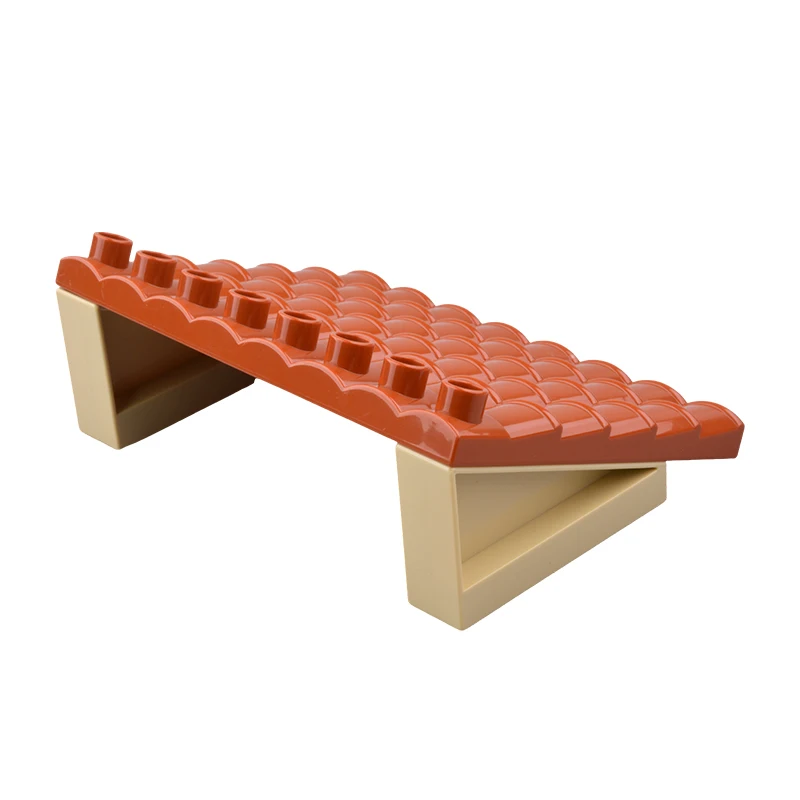 Große Bausteine, Hauszubehörteile, Dach, Fenster, Wandkonstruktion, Zusammenbau von Ziegeln, Lernspielzeug für Kinder, Geschenk – Detail 9