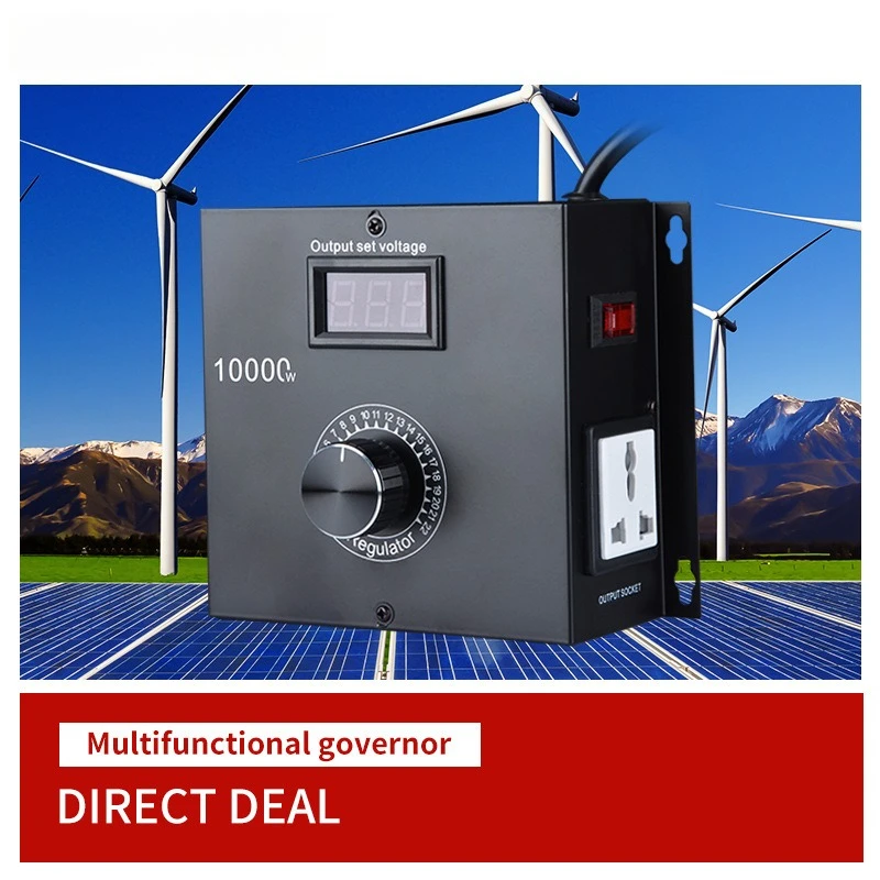 10000W 220V SCR Voltage Regulator Speed Controller Dimmer For Motor Fan Heater Grinder Pump
