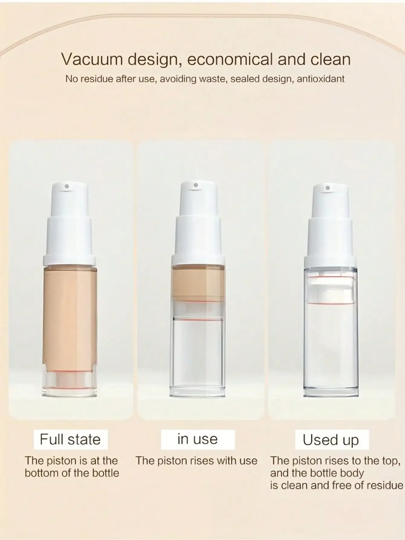 Reiseflaschen-Set, Vakuumflasche, Spray, leere Flasche, Wasseremulsion, flüssige Grundierung, Flasche, tragbare Flasche für ätherische Öle – Detail 3