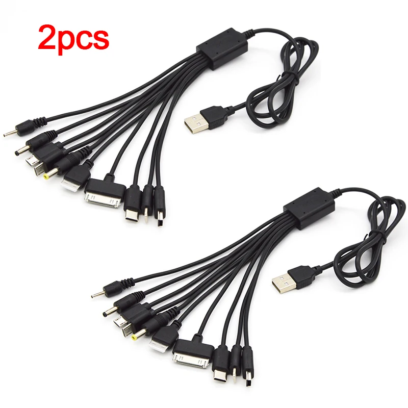 

10 in 1 Universal USB Cable Multi Charging Cable Compatible with Multiple Cell Phone Blutooth Earphone Speaker MP3 Player & More
