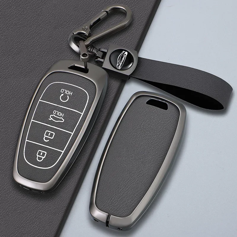 

Alloy Auto Shell Fob For Hyundai Elantra Grandeur Accent Solaris Sonata Palisade Kona Creta I20 I30 IX35 IX25 Car Key Case Cover