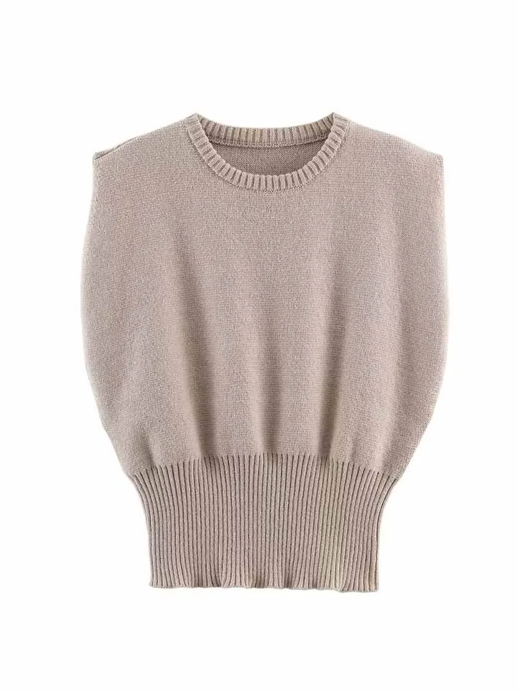 

HH Woman Early Spring Fashion Round Neck Loose Sleeveless Versatile Knitted Vest Female Commuting Casual Warm Comfortable Vest