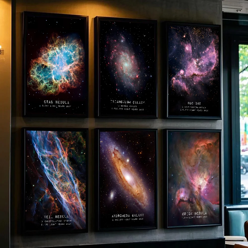 1pc Universe Space Poster Paper Print Home Bedroom Entrance Bar Cafe Art Painting Decoration