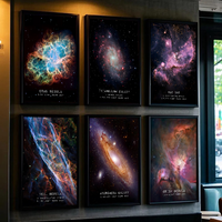1pc Universe Space Poster Paper Print Home Bedroom Entrance Bar Cafe Art Painting Decoration