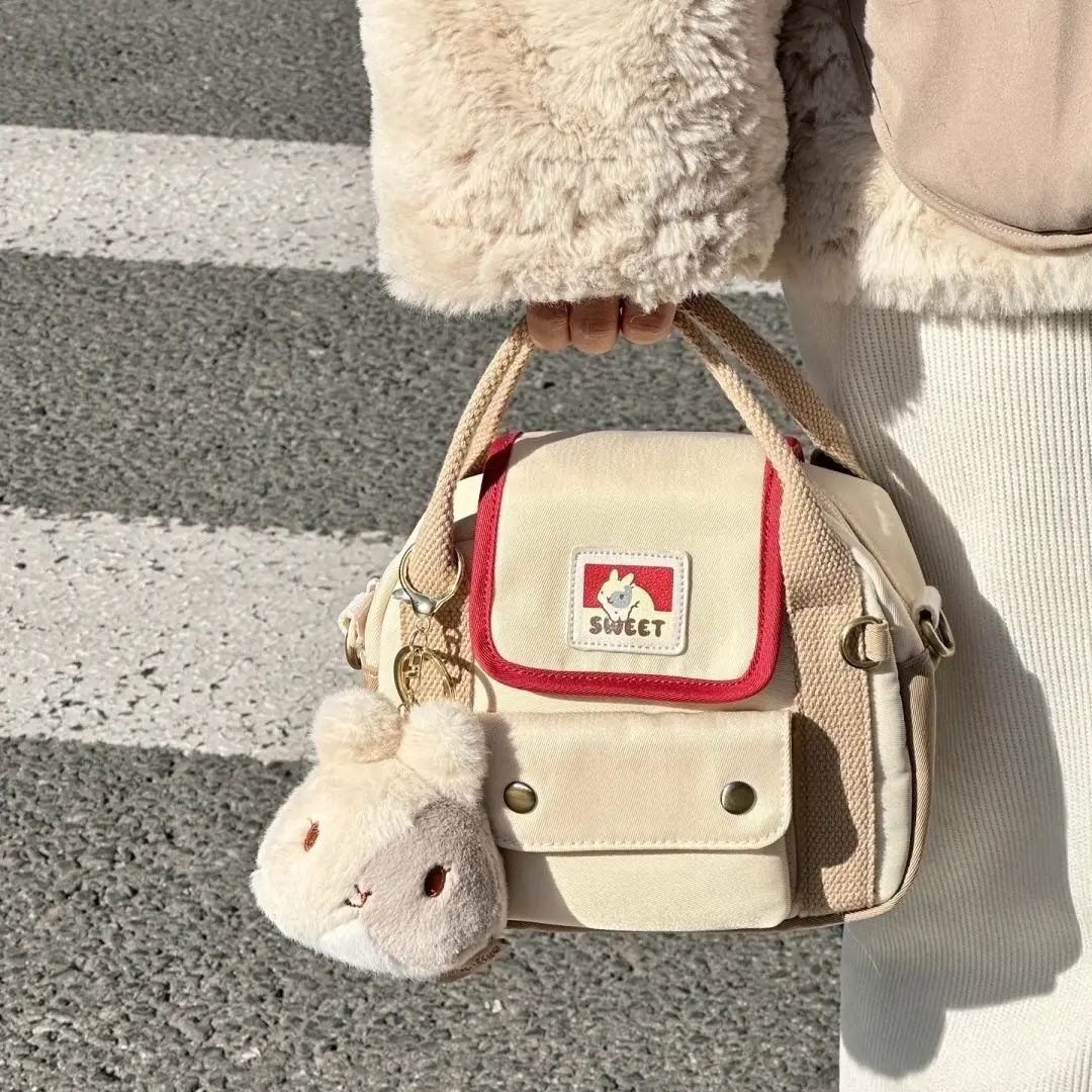 Japoński śliczny królik Kawaii torba na ramię duża pojemność torebka na co dzień torby damskie torebki Crossbody Bag urocza torba