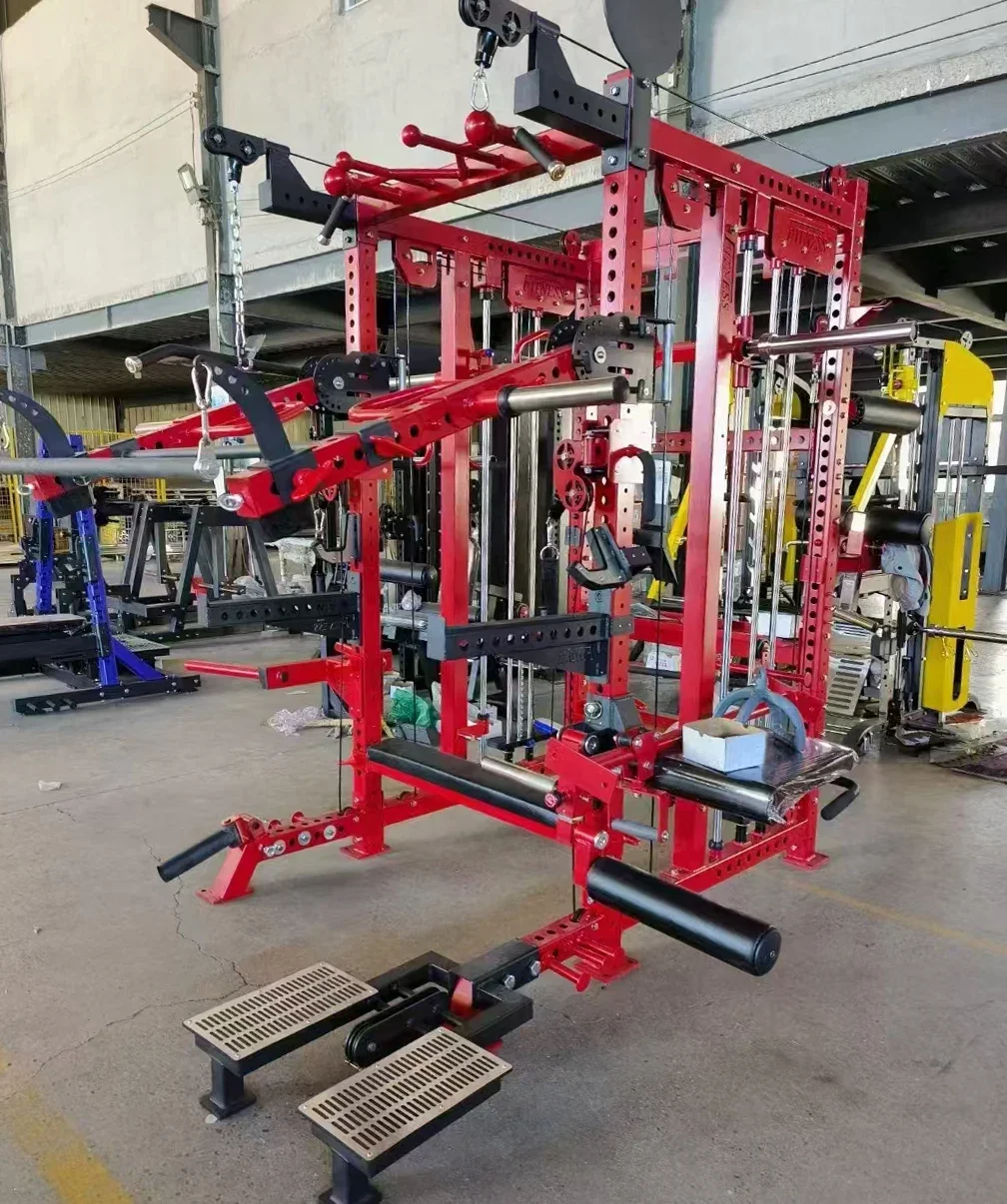 2026 3D Smith Machine Multi Station Squat Rack Cable Crossover Combo