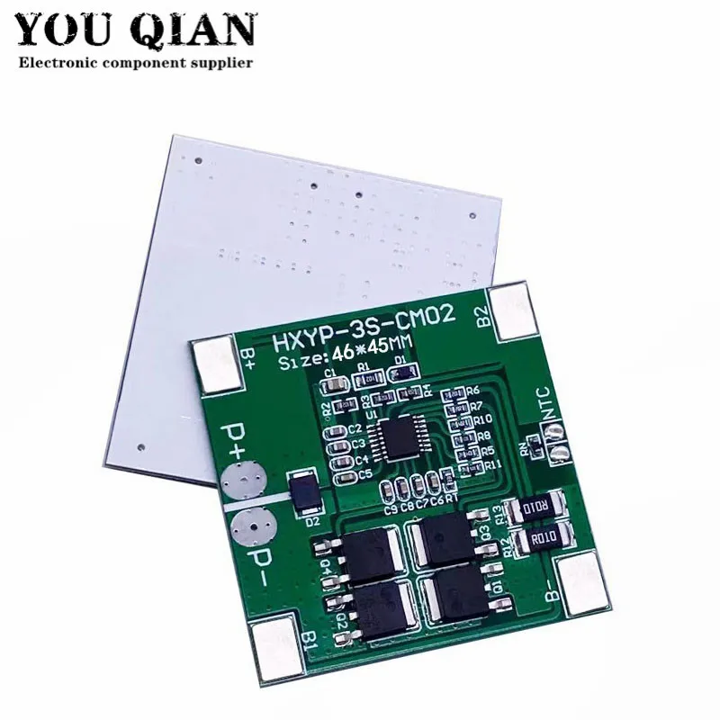 3S 11.1V 12V 12.6V Lithium Battery Protection Board Anti Overcharge Over Discharge Current 14A 18650 Li-ion Lipo Pack BMS Module