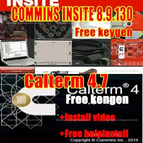 Cummin Insite 8.9 PRO + Calterm 4.7 MetaFiles v4.7.1.007 Software de diagnóstico del motor Keygen gratuito + keygen gratuito + instalación gratuita