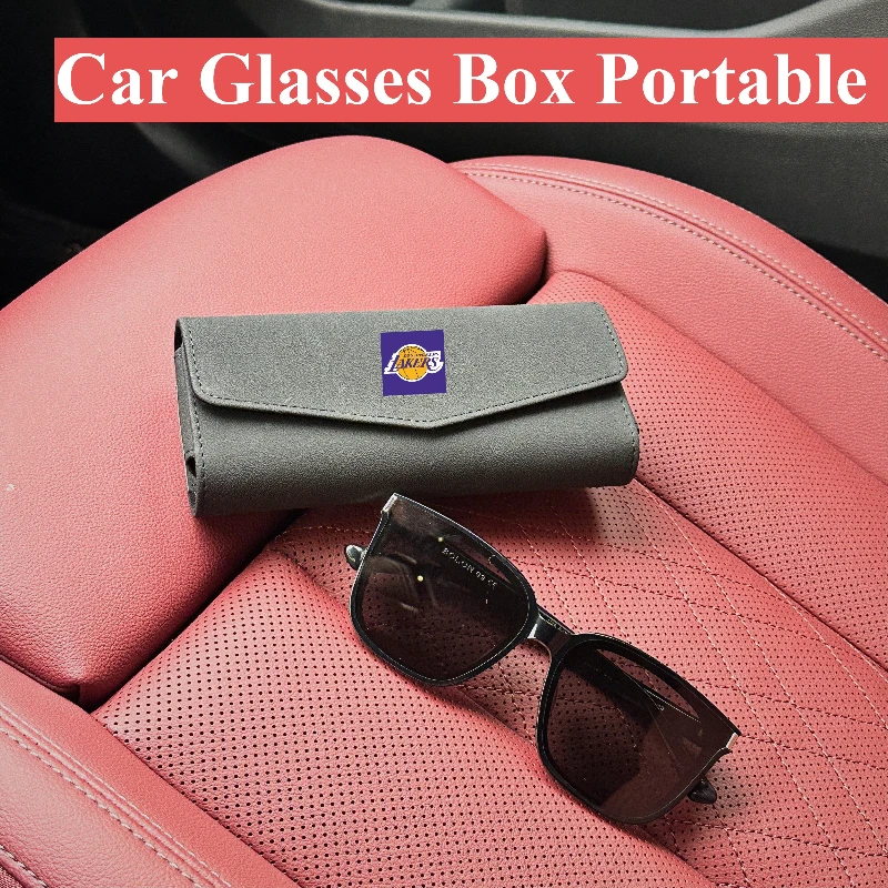 

NBA Lakers Fur car glasses clip, sun visor, glasses sunglasses box, car interior supplies, items, accessories, change receipts