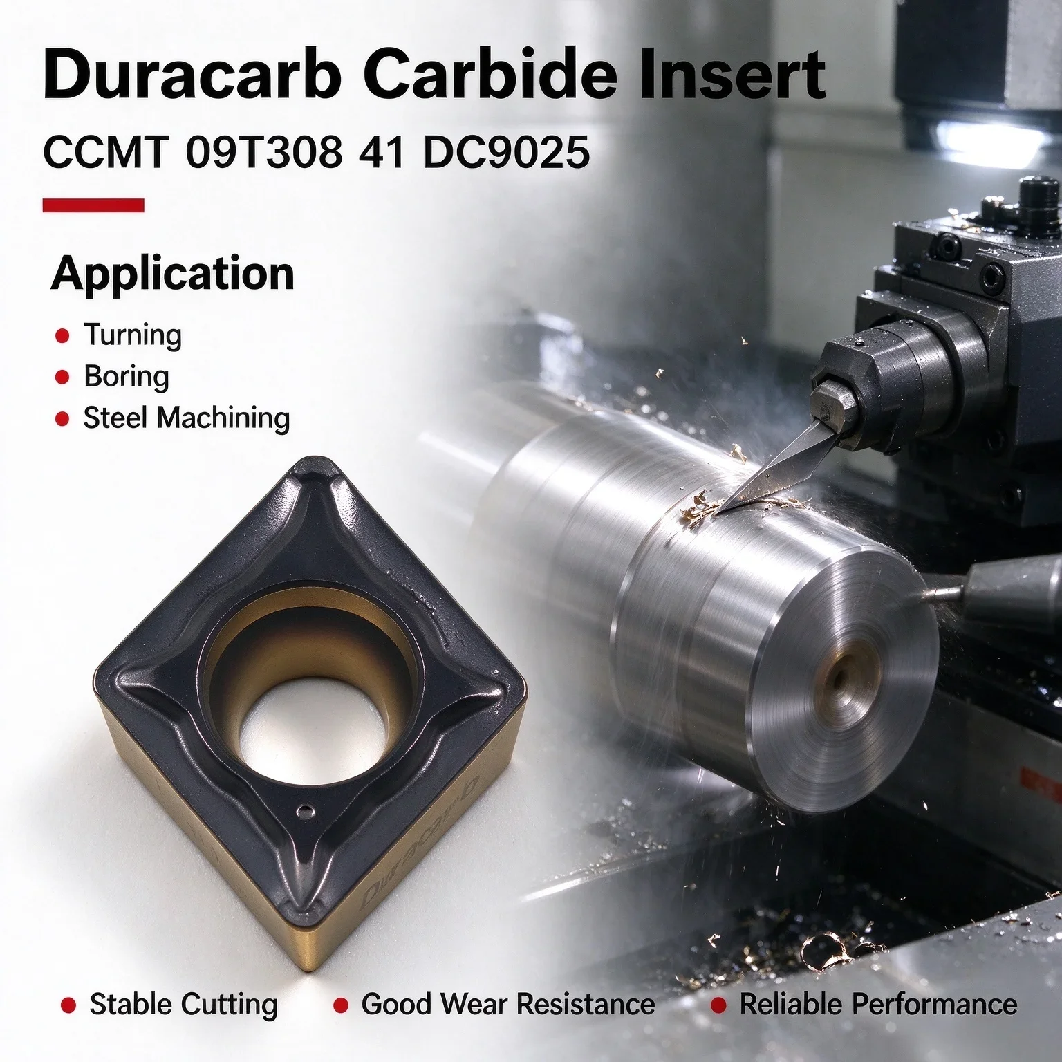Duracarb CCMT060204 CCMT09T304 CCMT09T308 DC9025 DP5320 Carbide Insert CCMT Inserts