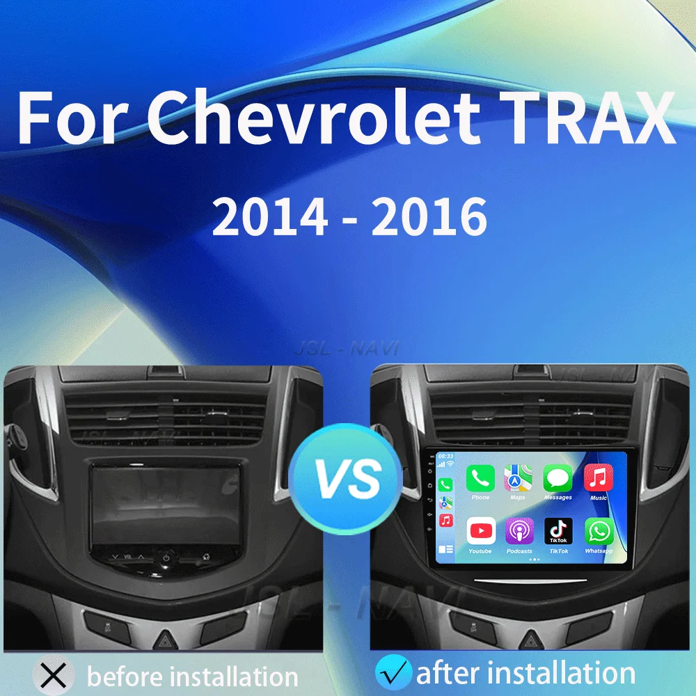 Android 16 Car Radio For Chevrolet Trax 2014 - 2016 Multimedia Video Player Auto Stereo GPS Navigation Carplay Head Unit Screen