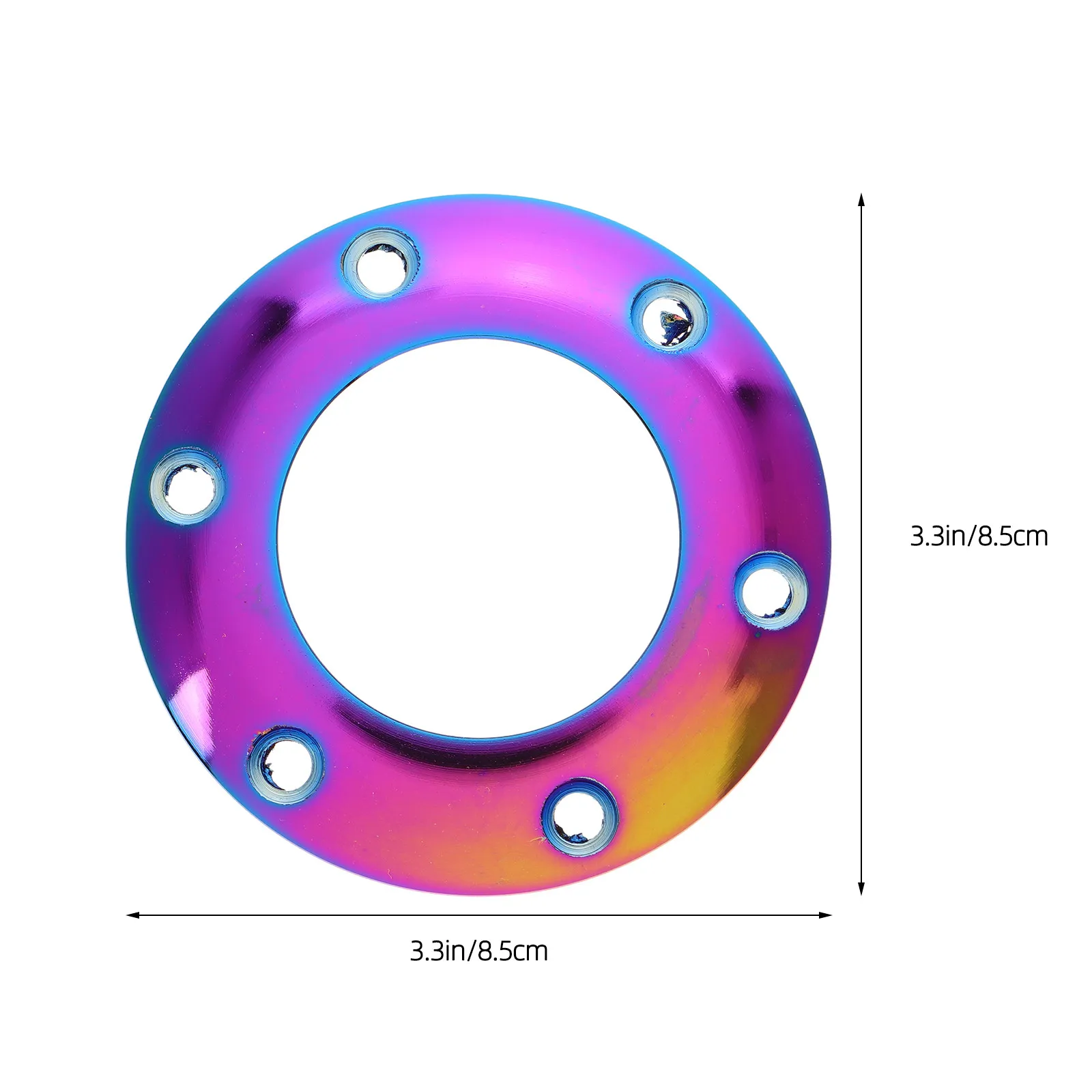 Universal Steering Wheel Horn Button Cover Colorful Alloy Center Ring Car Steering Wheel Adapter Spacer Ring Easy Installation view 6