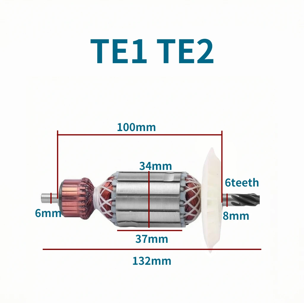 Armature Rotor Anchor Motor for Hilti TE1 TE2 TE-1 TE-2 Rotary Hammer Field Power Tool Replacement Parts