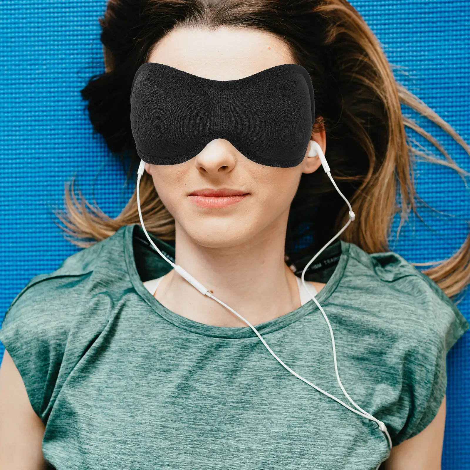 Sleeping Eye Mask Travel Size Portable Blackout Light Blocking Eye Cover Women Men Soft Comfort Fit Memory Cotton Nap Sleep