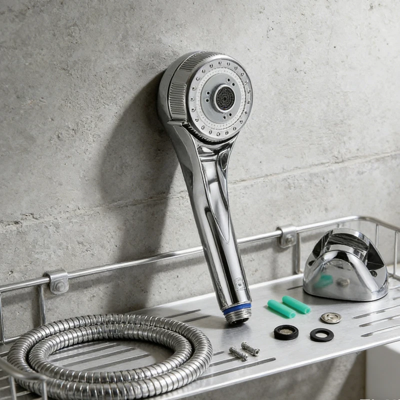 

Adjustable Shower Head Pressure-boosting Shower Head Household Shower Set Handheld Water Outlet Shower Head Bathroom Accessories