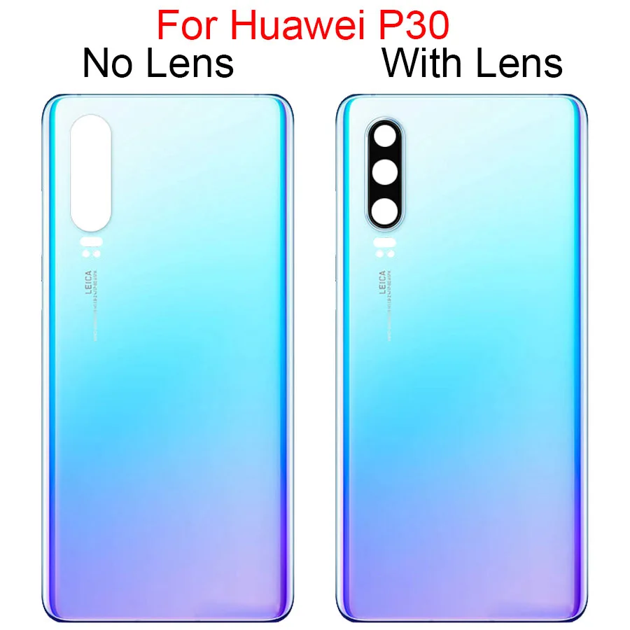 Glass For Huawei P30 Pro Battery Cover Rear Door Housing Back Case Replacement For Huawei P30 Battery Cover With Camera Lens