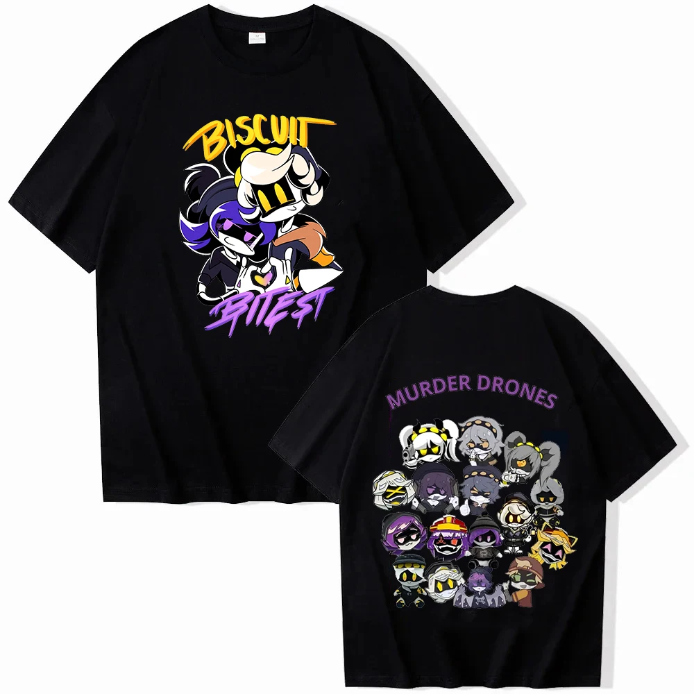 Murder Drones Uzi Print T-Shirt Men Women Casual High Quality Anime Serial N T-Shirts Unisex Cotton Short Sleeve Tees Summer Top